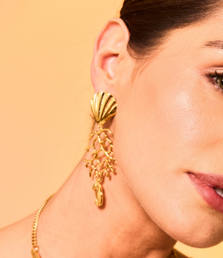 Brinco Coral Seahorse