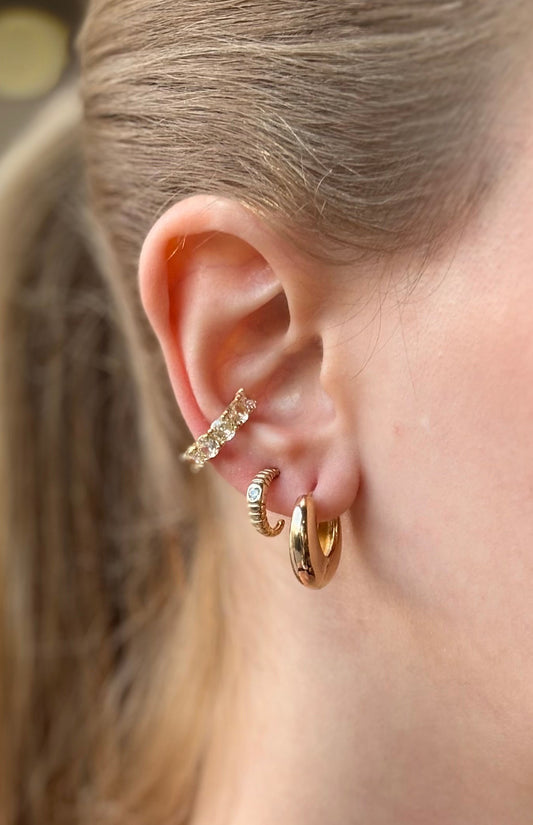 Brinco Piercing Gaya Cristal