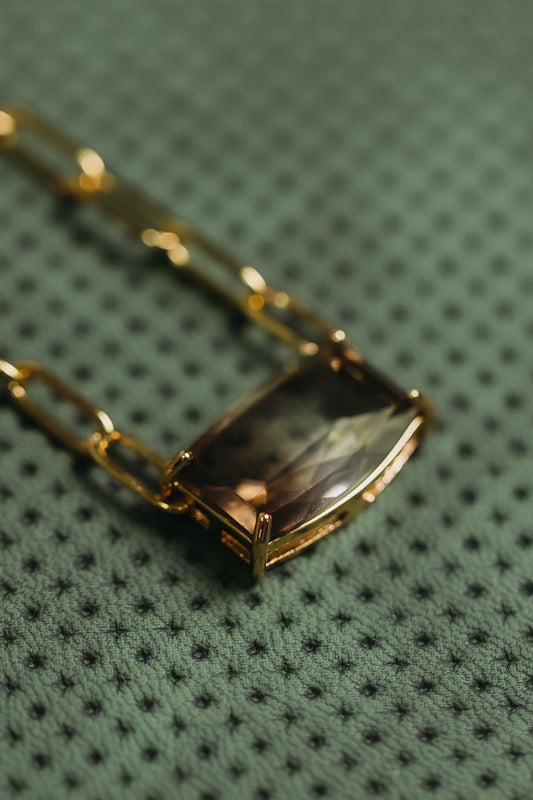 Colar Cristal Fumê