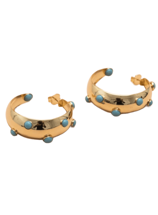 Brinco Argola Bold Turquesa