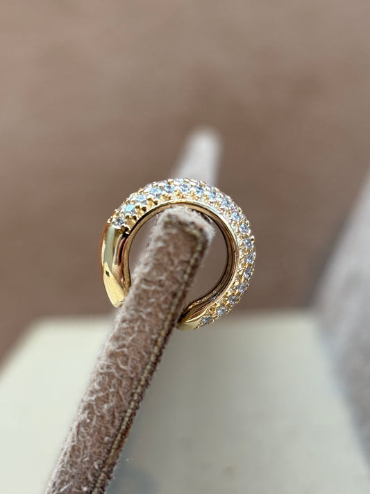 Brinco Piercing Isla Cravejado Dourado P