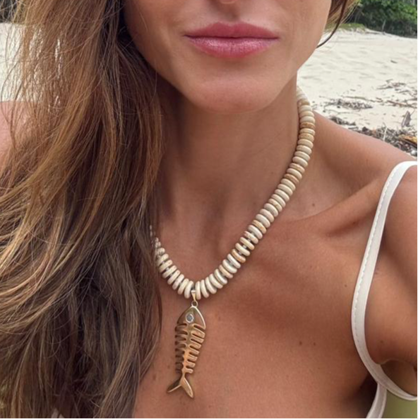 Colar La Isla Fish White