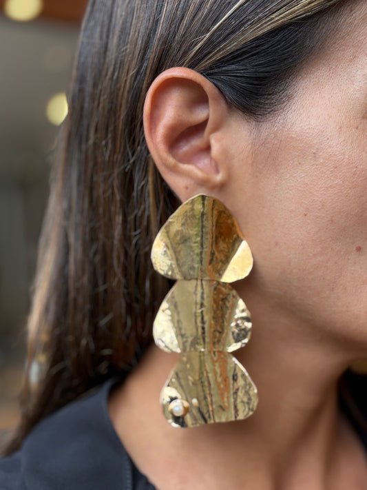 Brinco Trio Scale Pérola