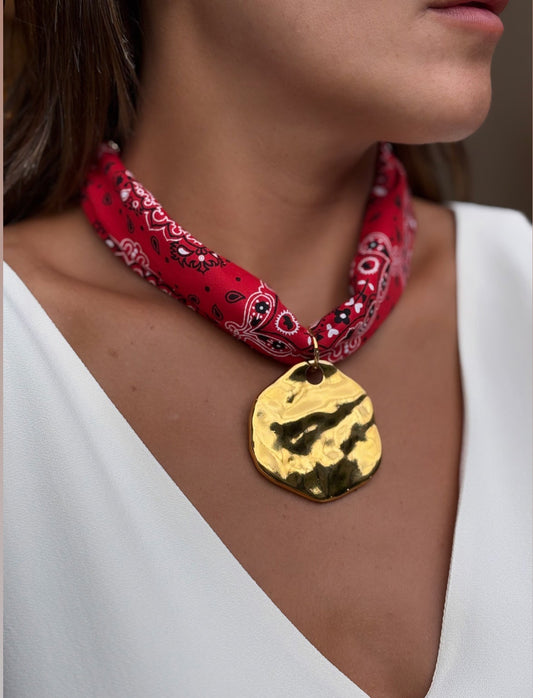 Choker Bandana Fall Red