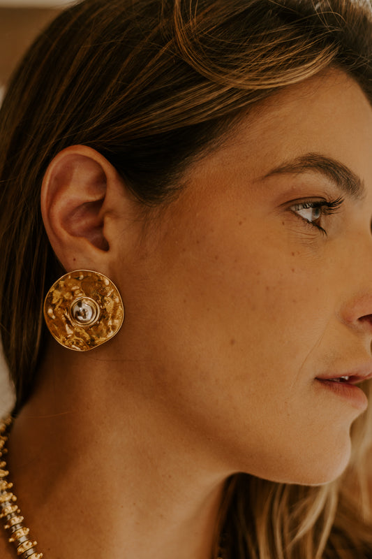 Brinco Disc Isla Duo Dourado