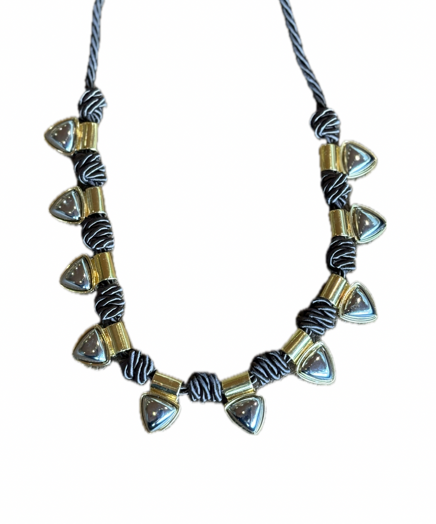 Colar Corda Trufa Com Triângulos