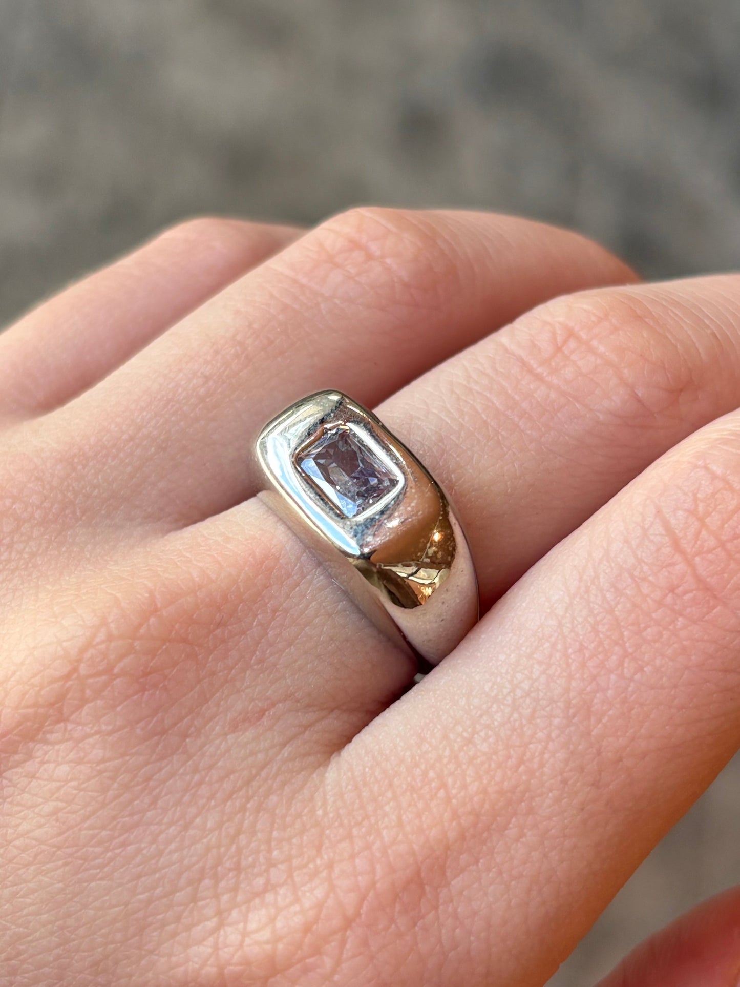 Anel Signate Retangular