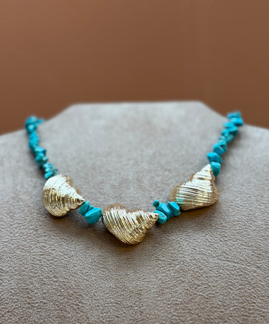 Colar La Isla Shell Turquesa