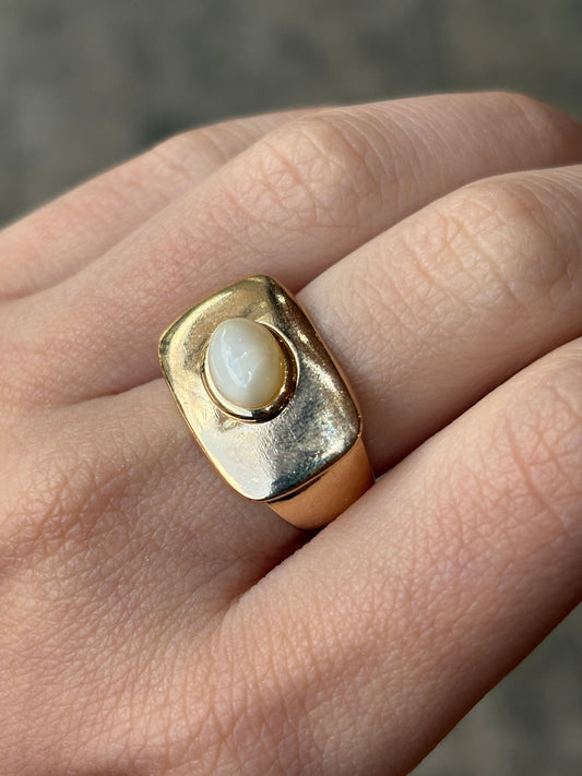 Anel Isla Retângulo Perolado