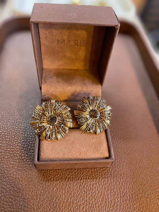 Brinco Flor Shine Dourado M