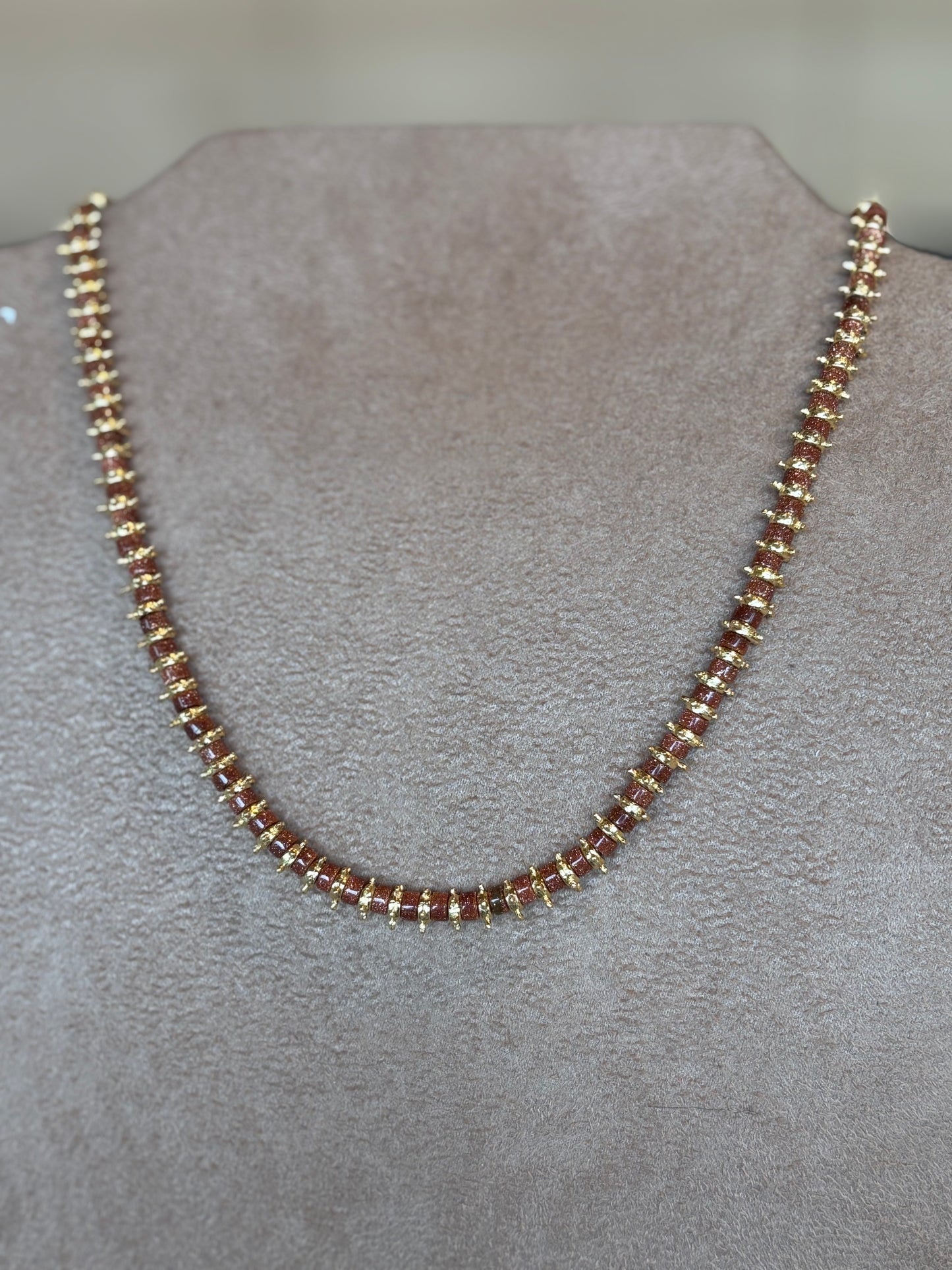 Colar Disc Colors Marrom