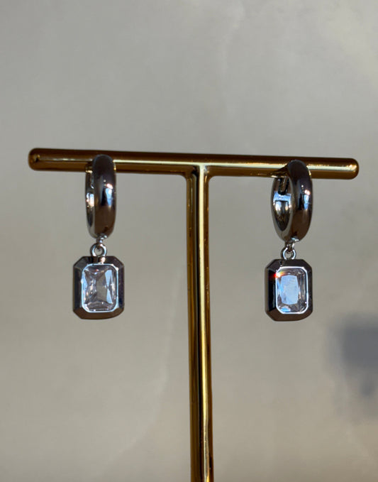 Brinco Argola Pingente Ponto Fe Luz Isla Prata