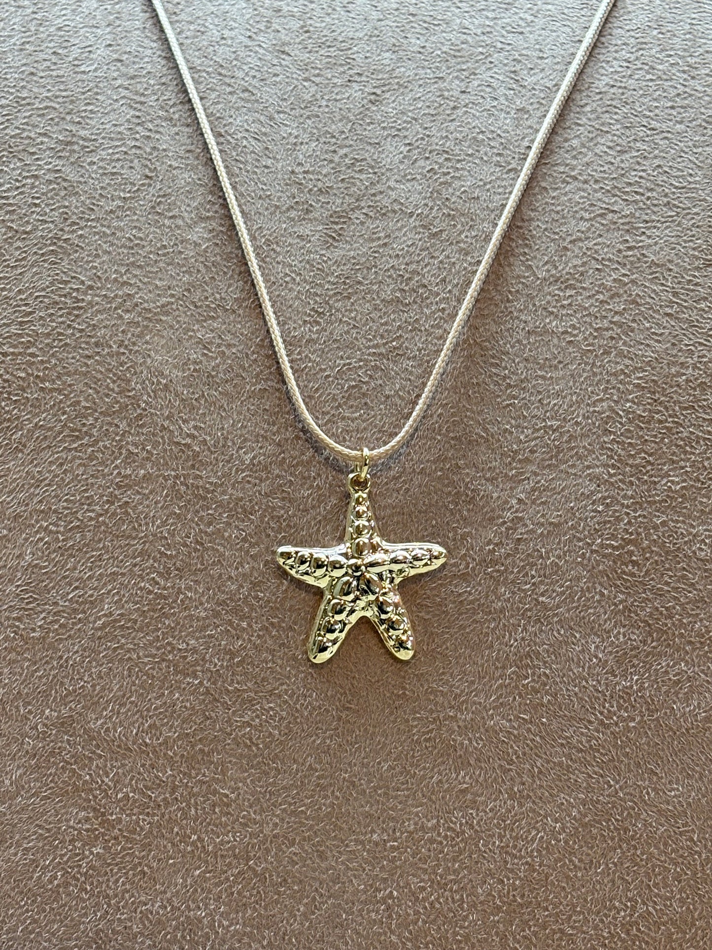 Colar Corda Nude Estrela Do Mar