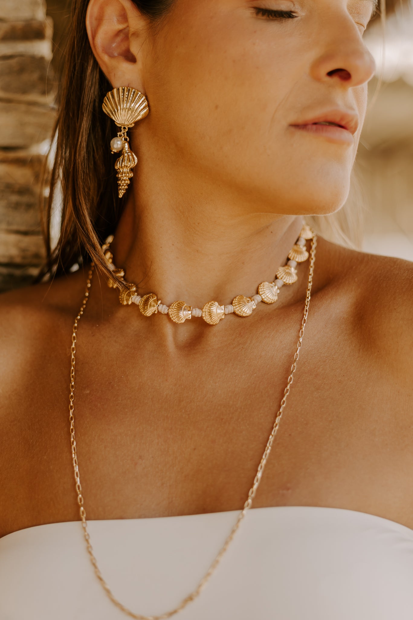 Colar Corda Nude La Isla Shell