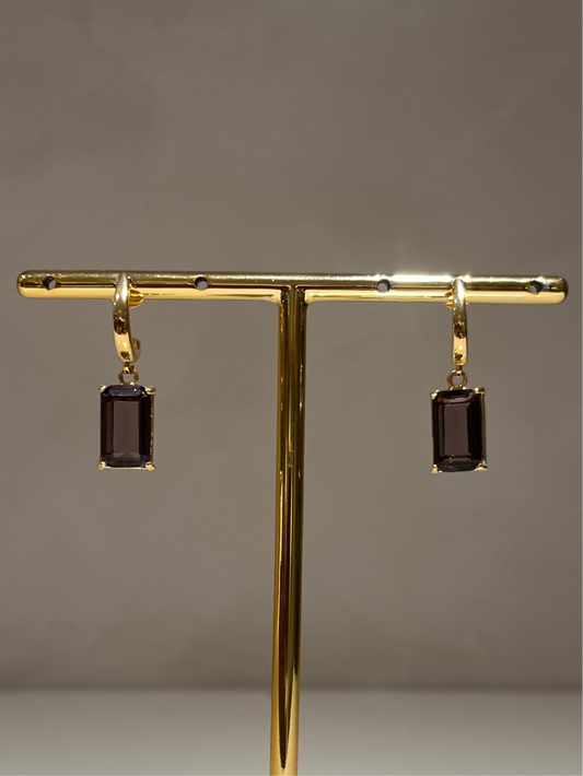 Brinco Argola Zircônia Ametista