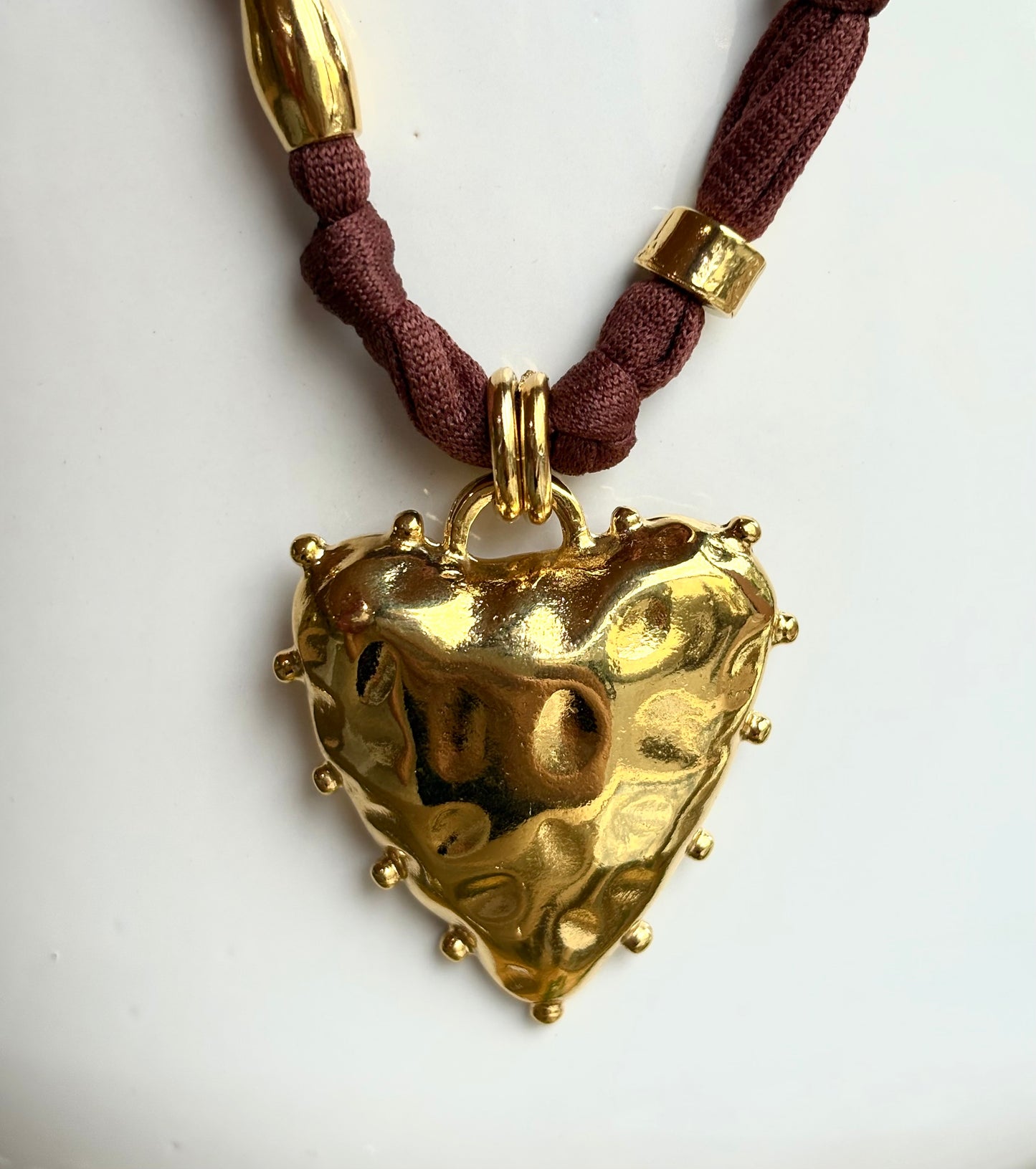 Colar  Heart Nômade Marrom