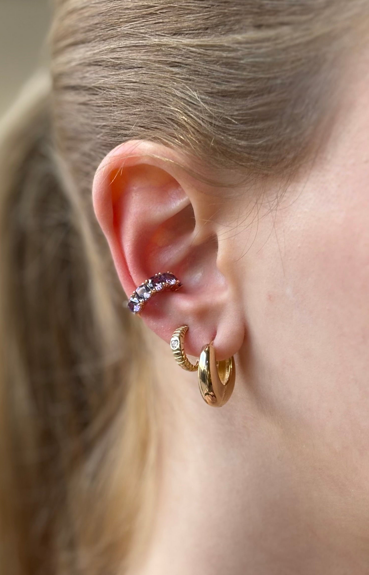 Brinco Piercing Gaya Ametista
