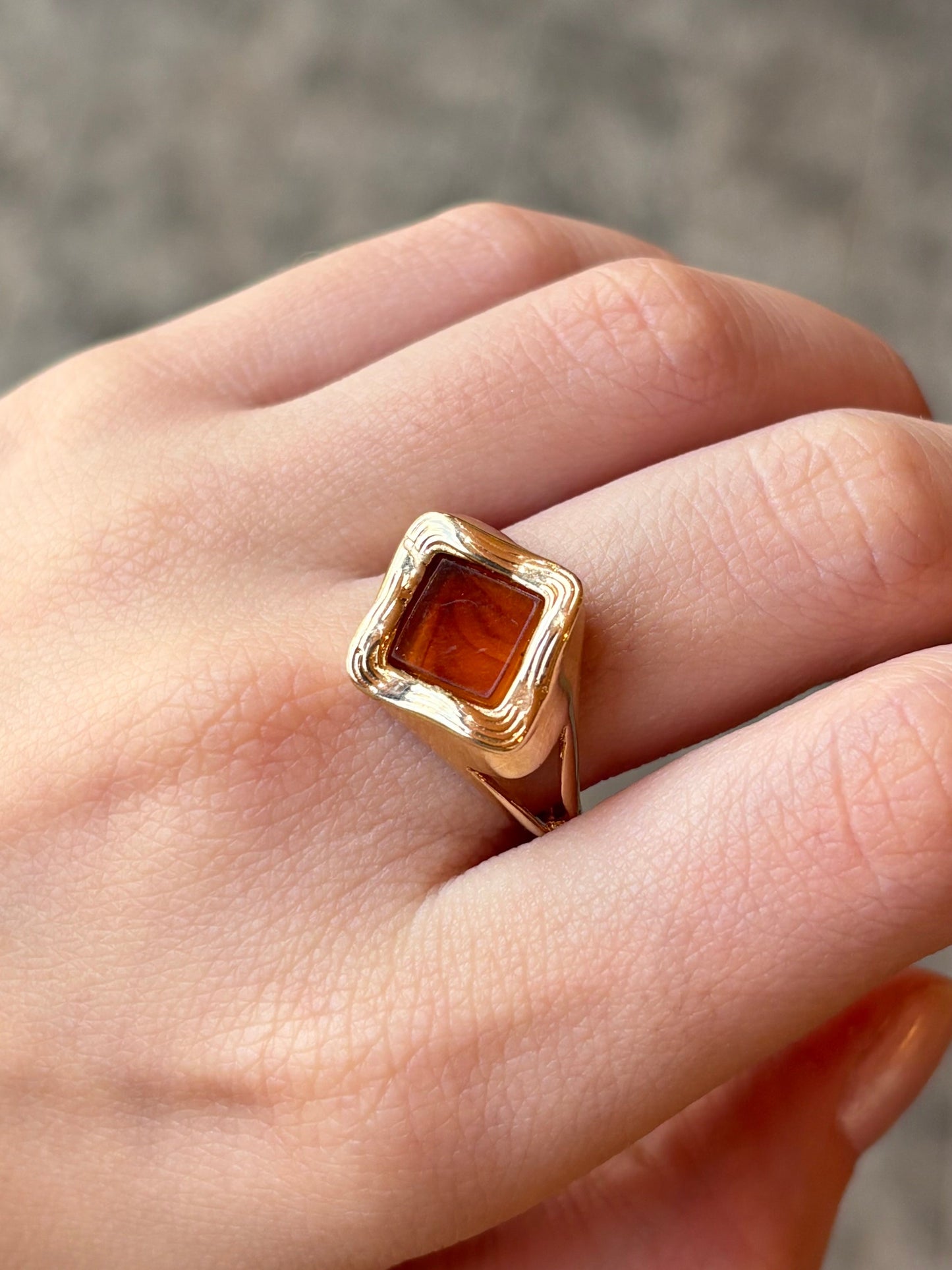 Anel Losango Olho De Tigre Regulável