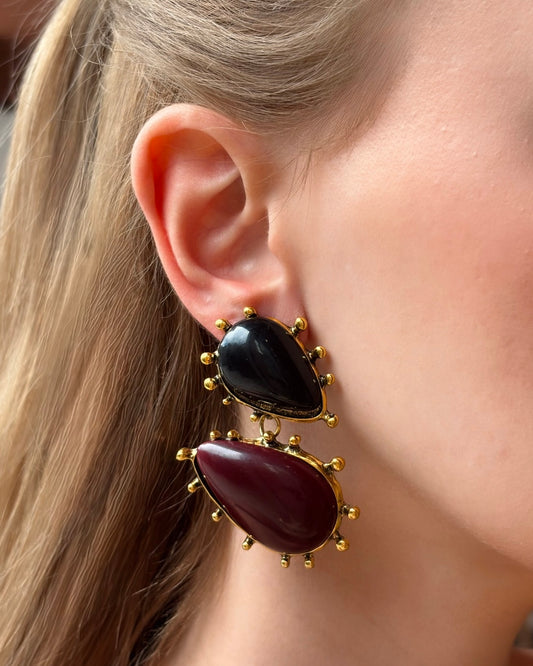 Brinco Bossa Marinho Com Vinho