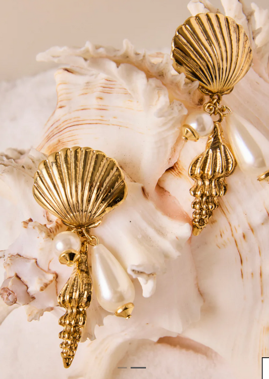 Brinco Sea Snail Pérolas