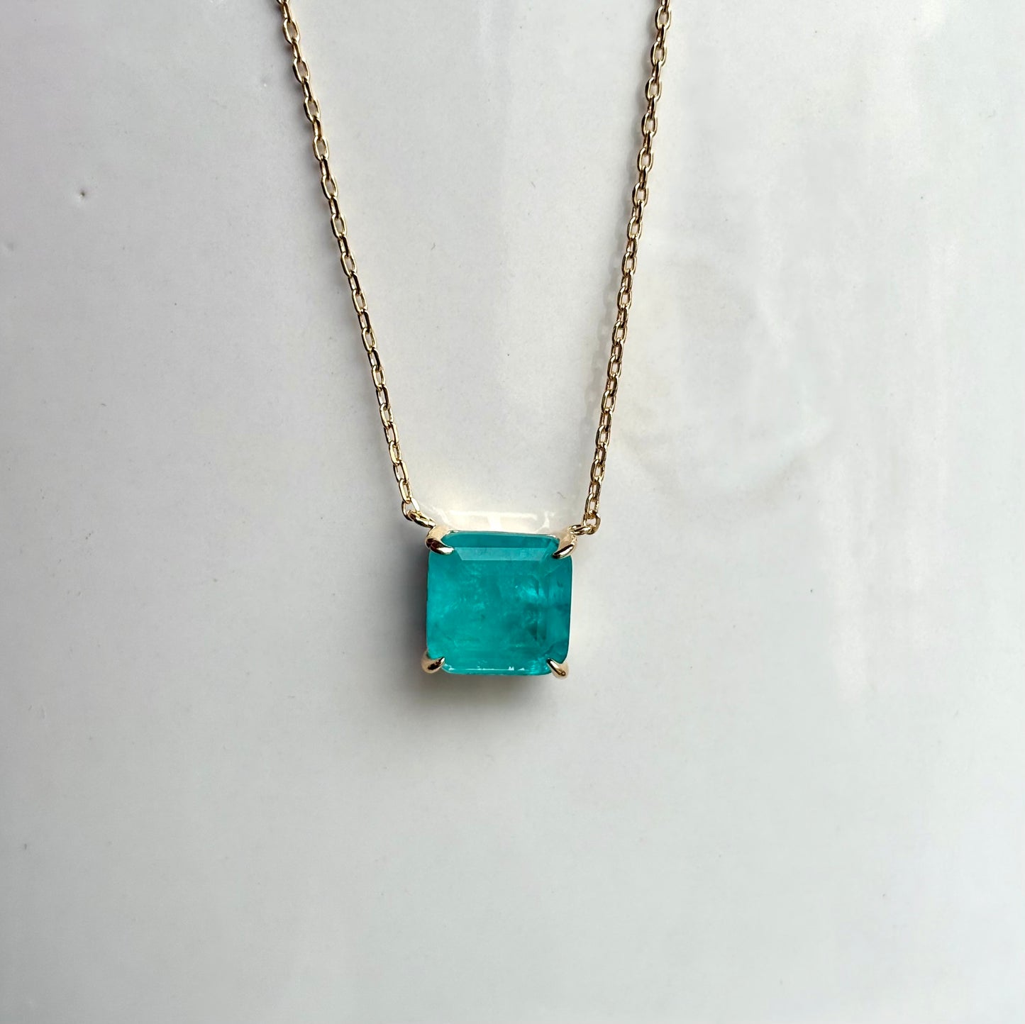 Colar Zircônia Fusion Quadrada Dourado