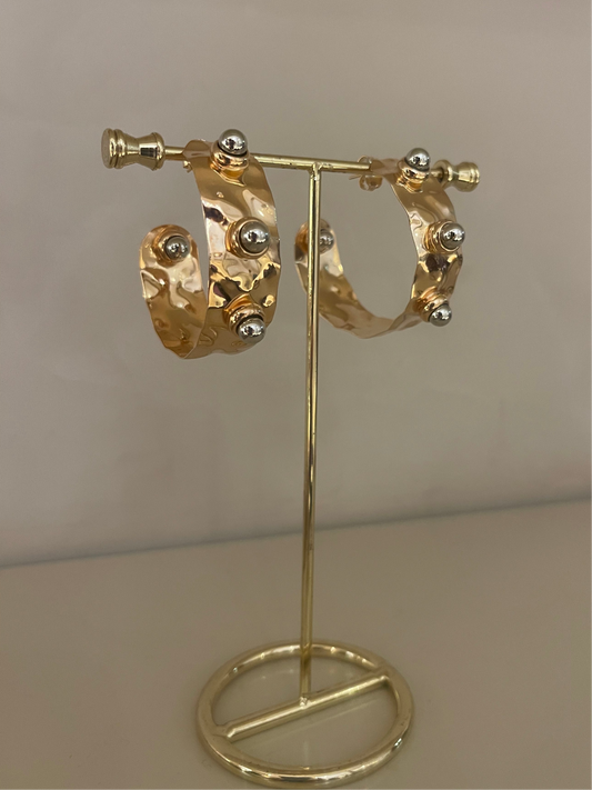 Brinco Argola Martelada  Luz