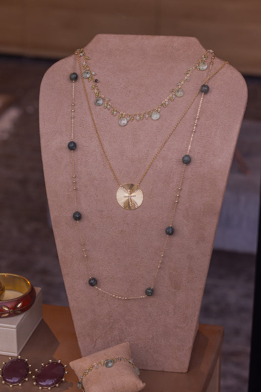 Colar Longo Labradorite