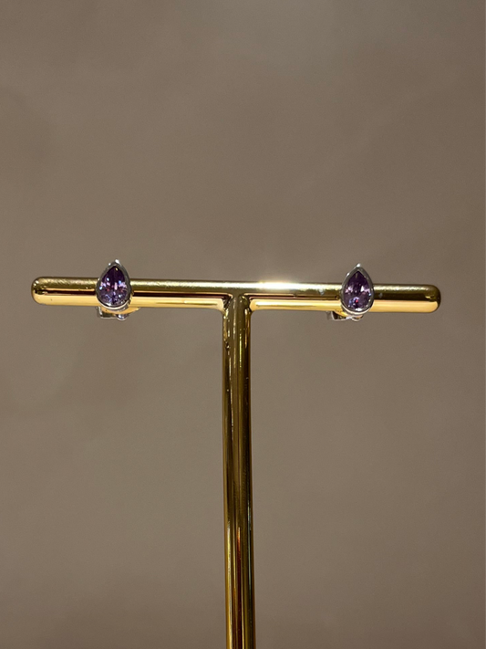 Brinco Gota Ametista M