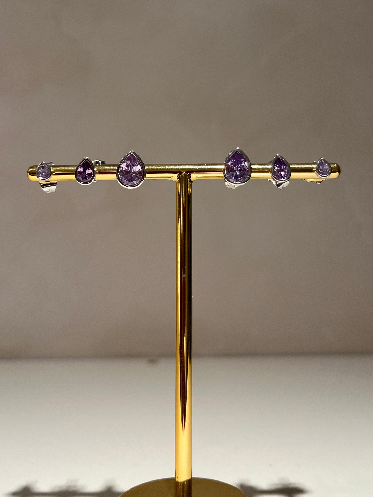 Brinco Gota Ametista G