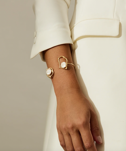 Bracelete Orgânico Pérola Duplo