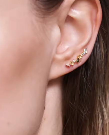 Brinco Earcuff Colors Solei Dourado
