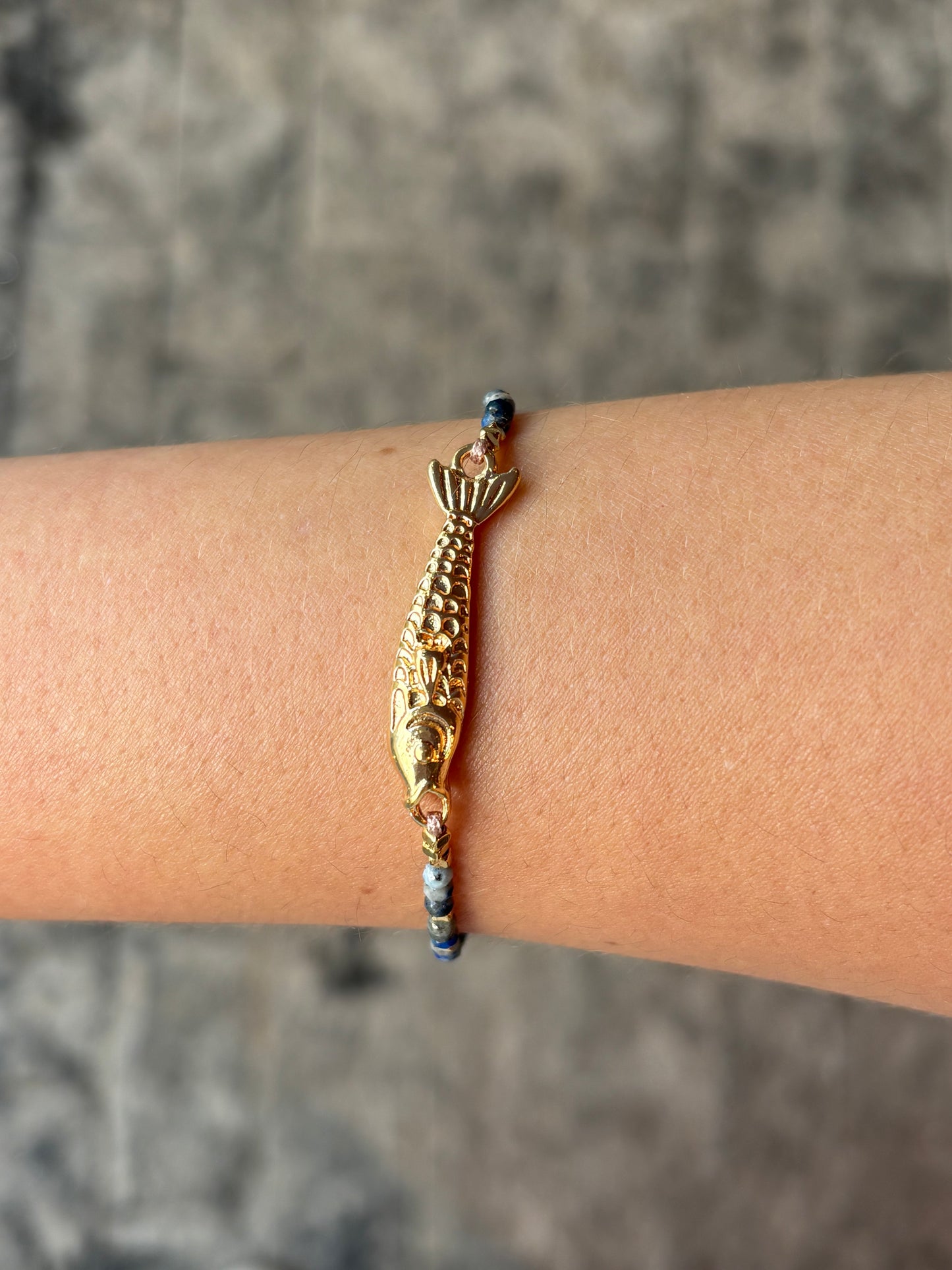 Pulseira Tecido Regulável Azul