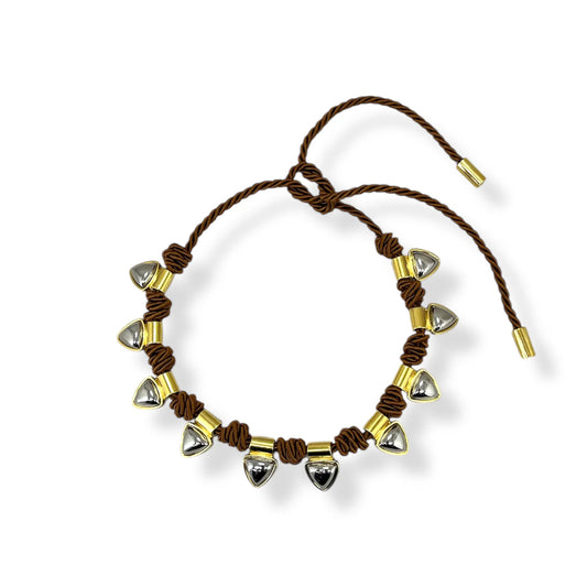 Colar Corda Trufa Com Triângulos