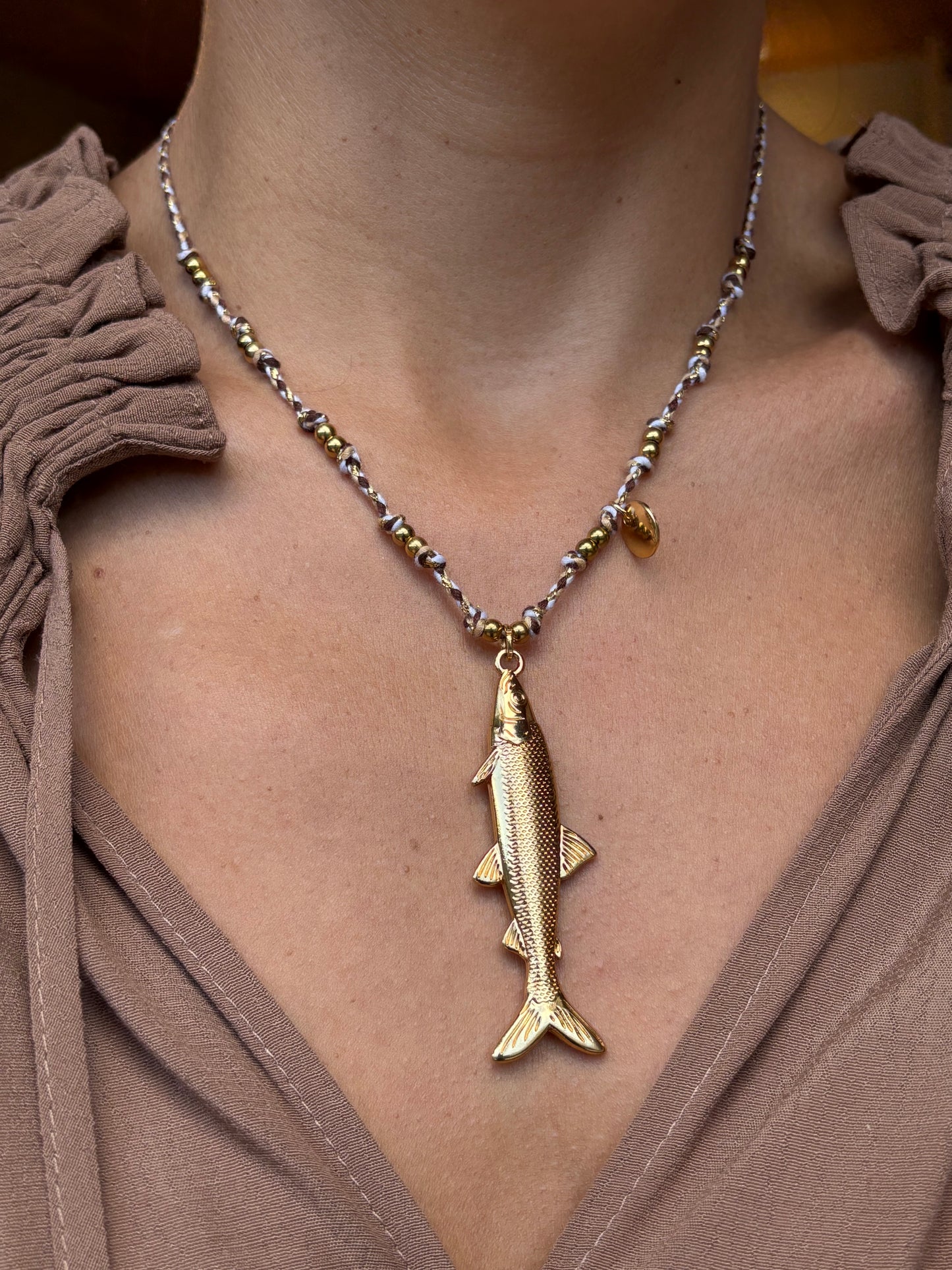 Colar Macrame Sardinha