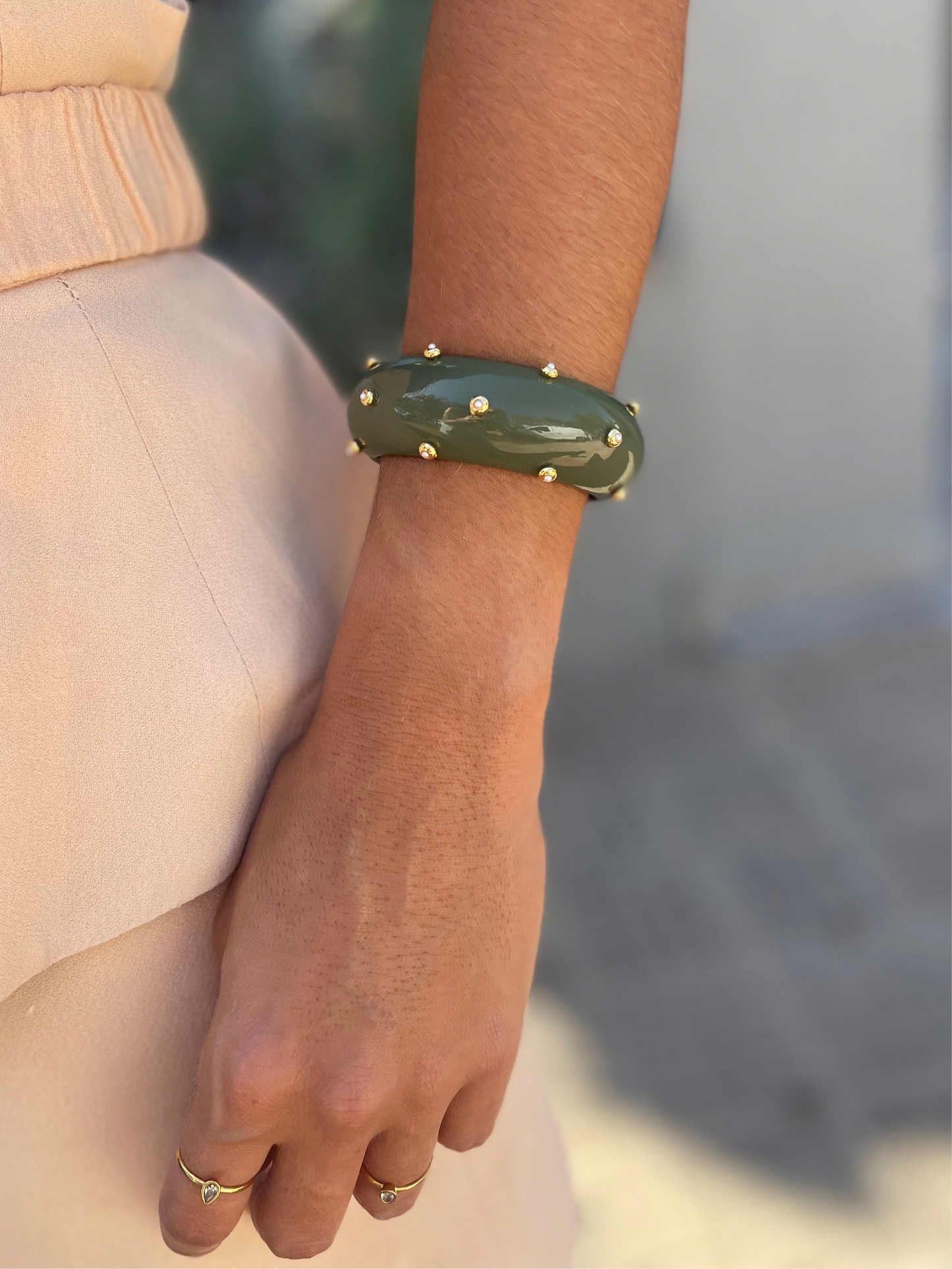 Bracelete Nômade Cravejado Verde