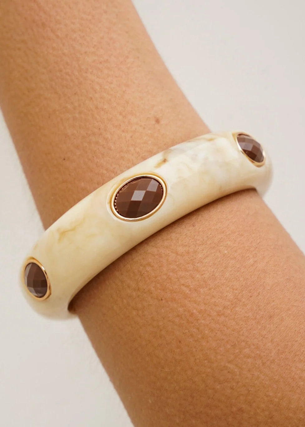 Bracelete Marble Com Marfim