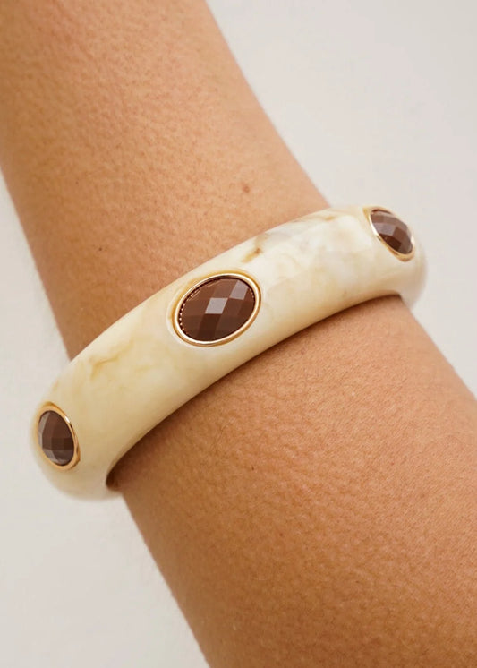 Bracelete Marble Com Marfim