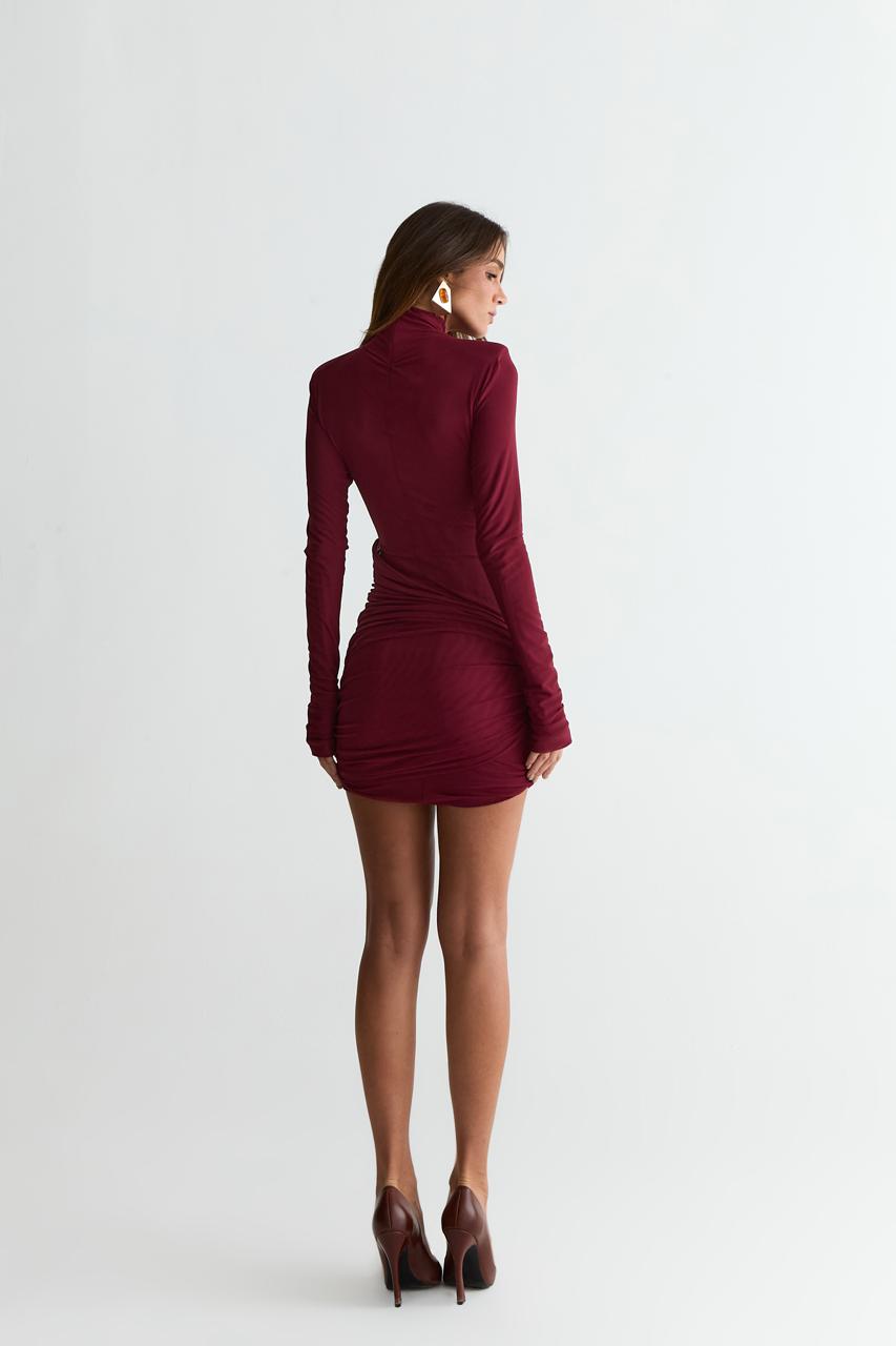 VESTIDO TULE JÚLIA BORDÔ