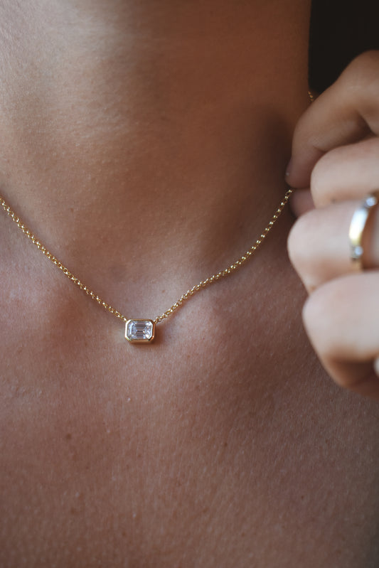 Colar Moissanite vintage