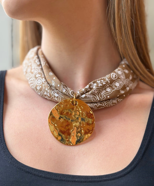 Choker Bandana Fall Marrom