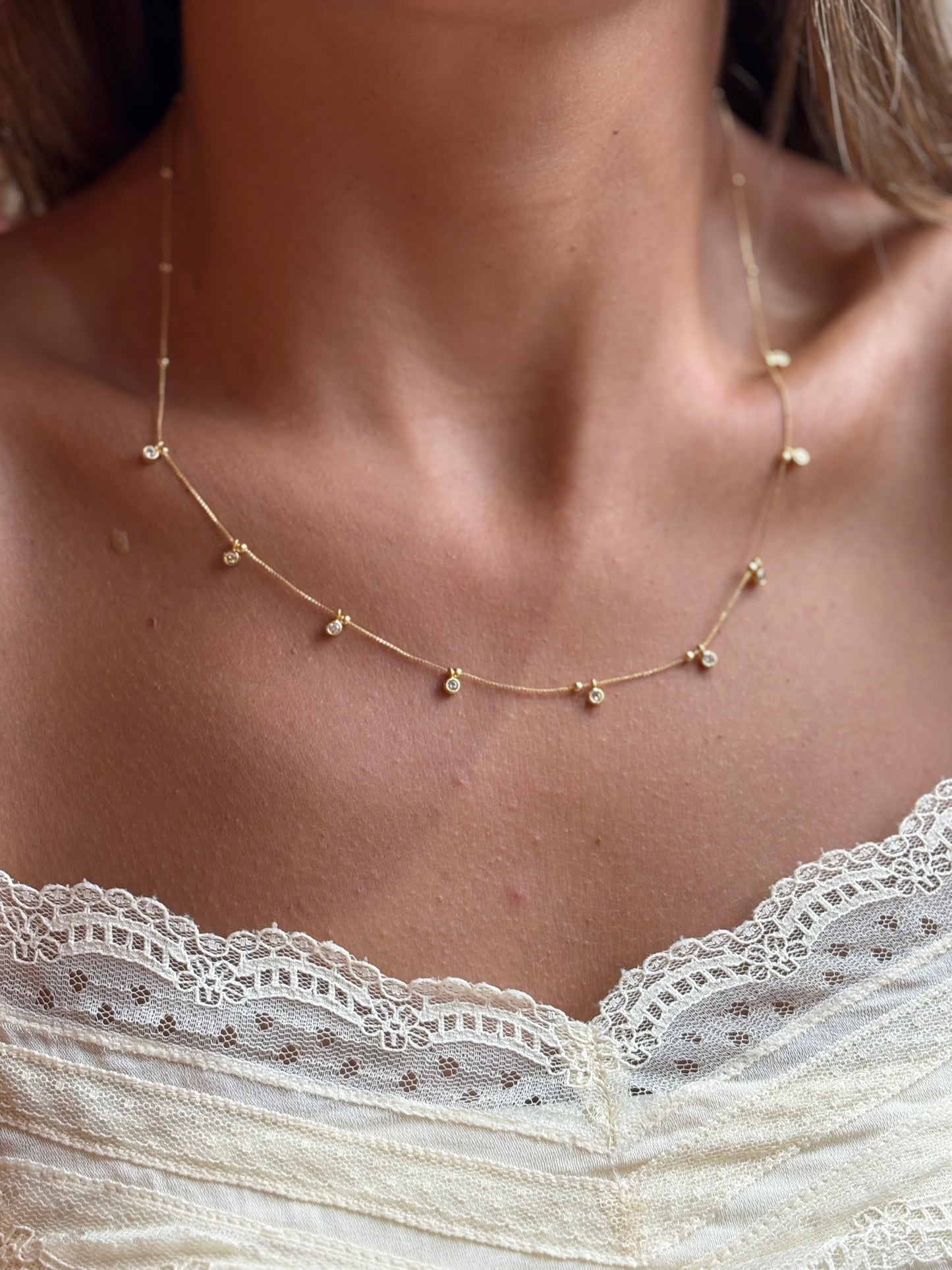 Colar Summer Longo Pontos De Luz 1