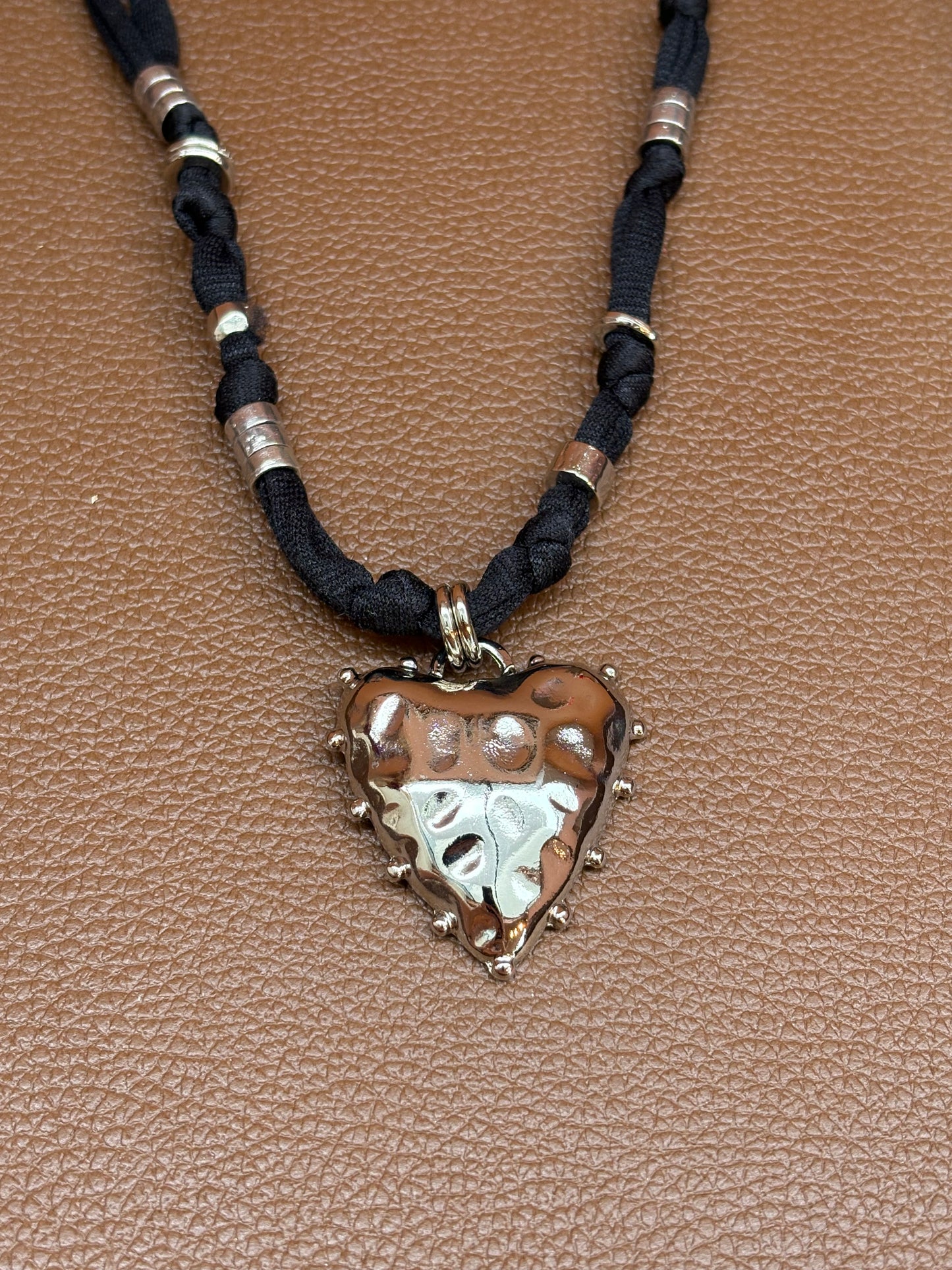 Colar  Heart Nômade Black Prata