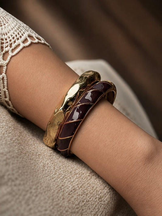 Bracelete Gaya Marrom Fino
