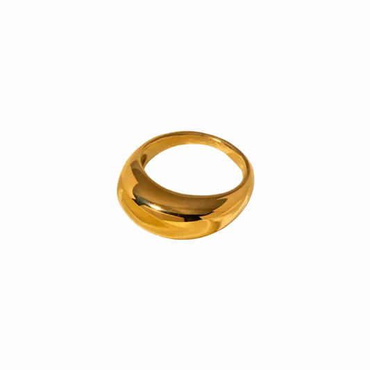 Anel circle bold dourado