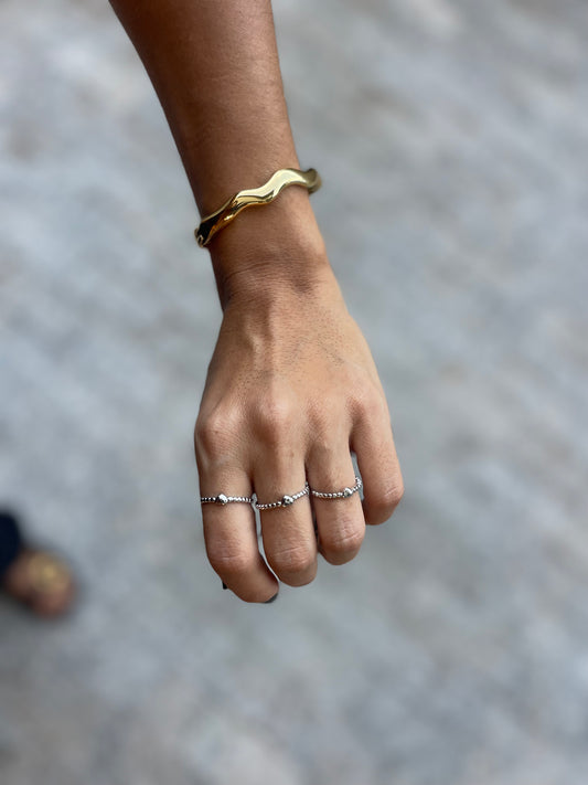 Pulseira Ondas Douradas