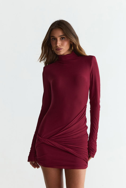 VESTIDO TULE JÚLIA BORDÔ