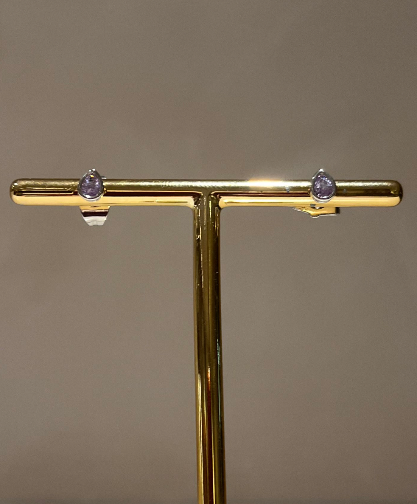 Brinco Gota Ametista P