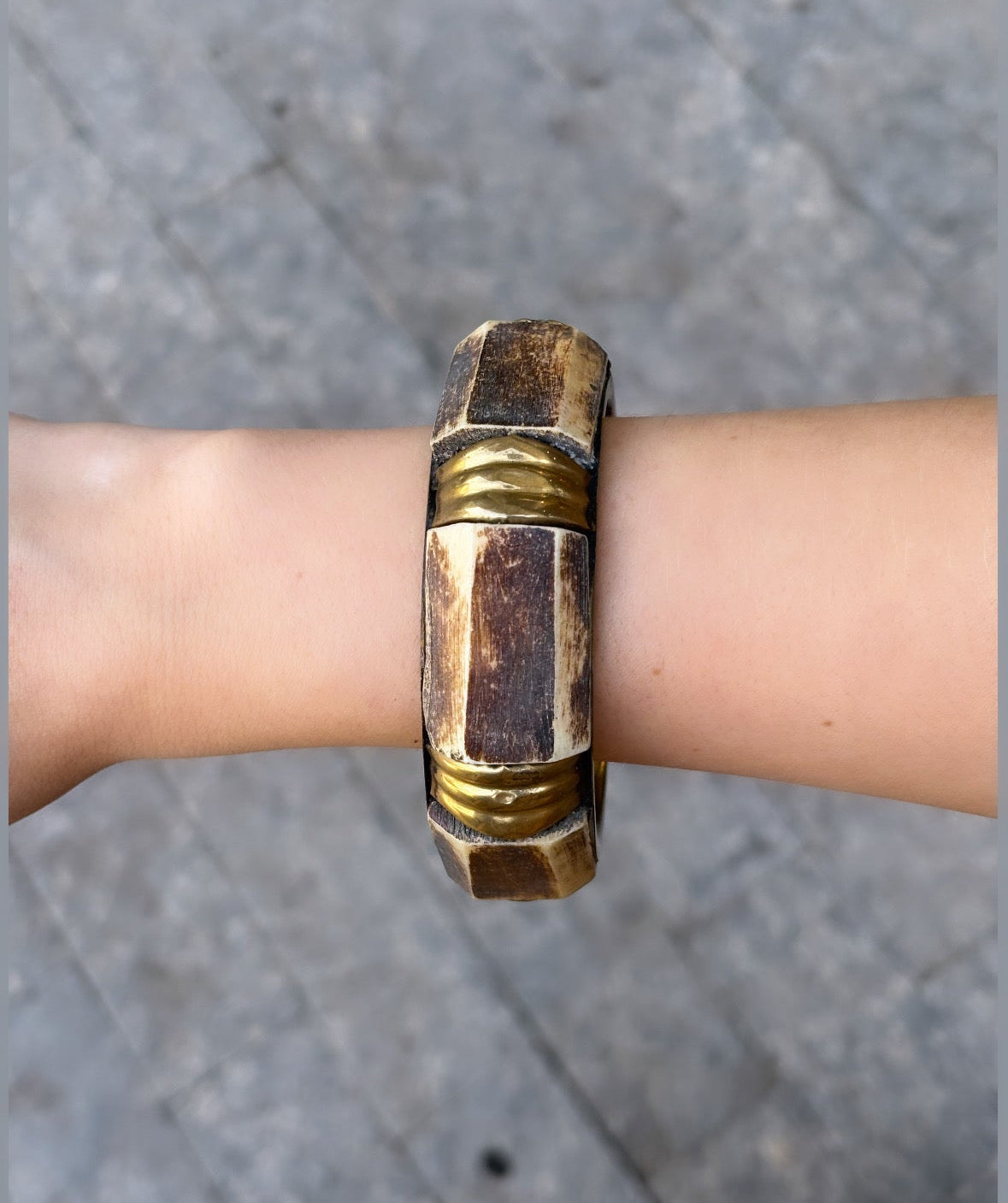 Bracelete Marble Rústico Escuro