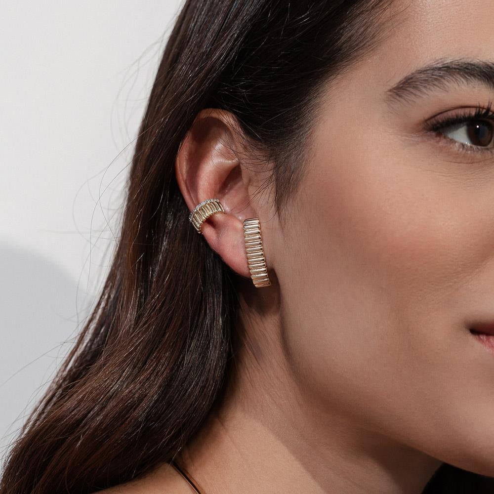 Brinco piercing friso cravejado