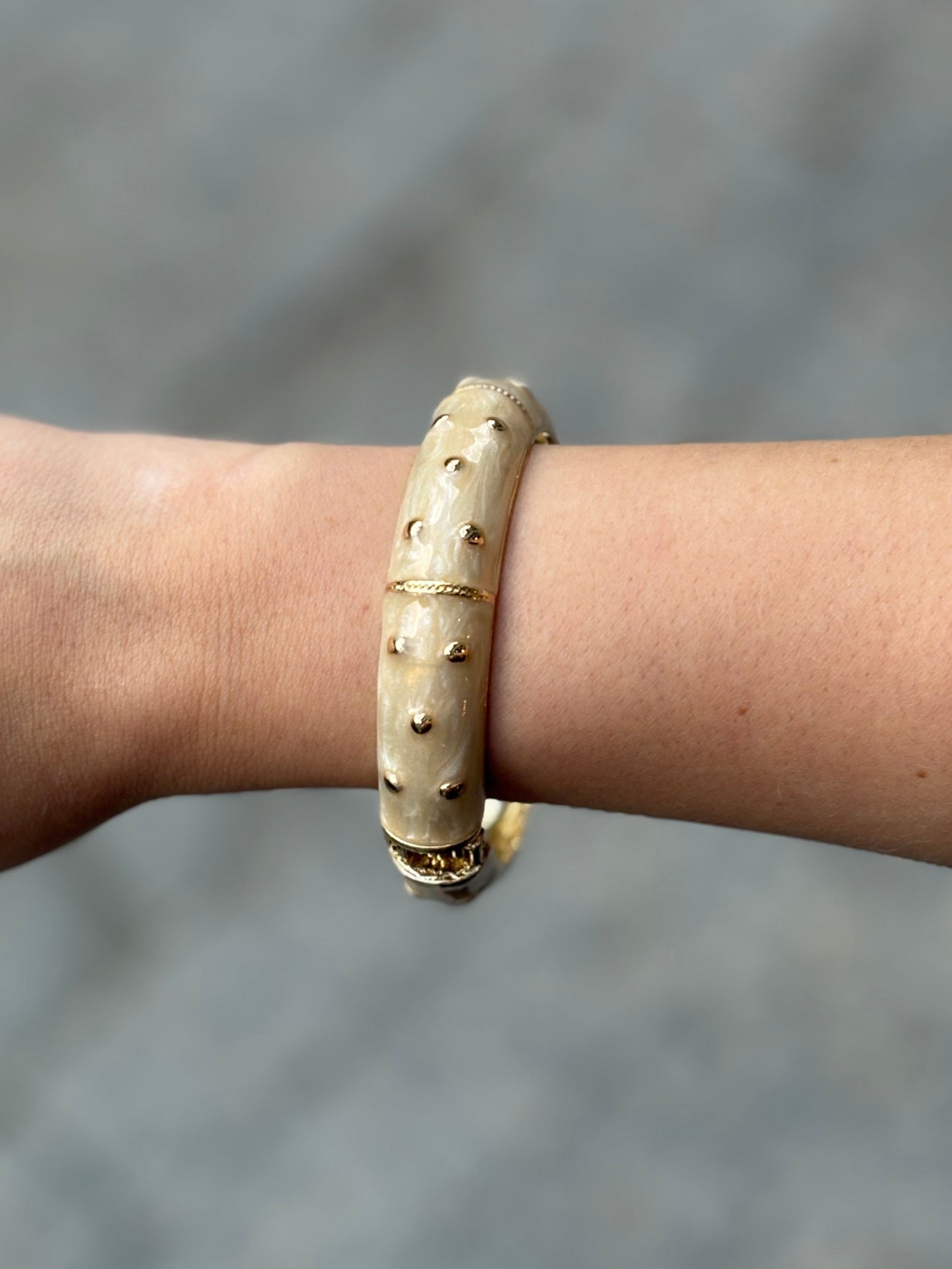 Bracelete Serene Esmaltado Perolado